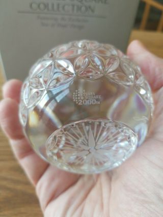ARTIST SIGNED WATERFORD CRYSTAL TIMES SQUARE BALL PAPERWEIGHT PAUL FITZGERALD 5