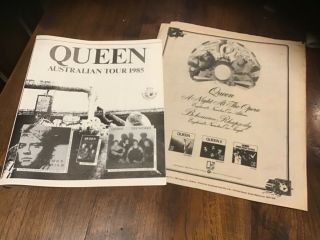 Queen Australian Tour 1985 & A Night At The Opera Oz Lp Release Advert