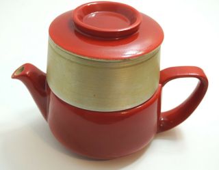 Vintage Hall Pottery Red Tricolator 1950 