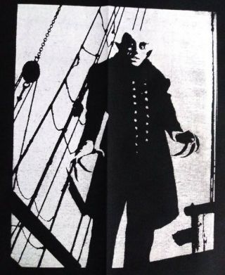 Nosferatu 9x12 Back Patch Screen Print Handmade Classic Horror Halloween Diy