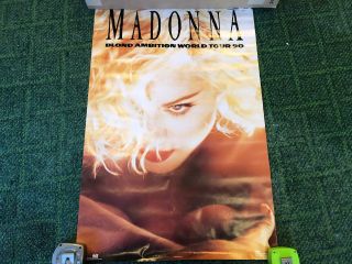 Vintage Madonna Blond Ambition Tour Poster 1990 23 " X 35 "