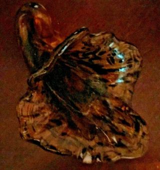 Hand Blown Glass Murano Art Style Seashell Conch Sculpture Tan And Black