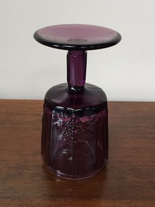 Vintage L G Wright Panel Grape Amethyst Water Goblet 5