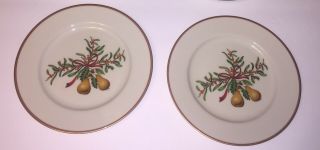 Royal Gallery " Queensberry " 1991 Christmas 7 - 1/2 " Salad Dessert Plates Two