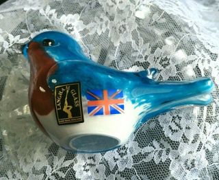 Langham Glass EASTERN BLUE BIRD Figurine Signed by the Artist - Paul Miller 4