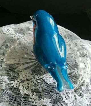 Langham Glass EASTERN BLUE BIRD Figurine Signed by the Artist - Paul Miller 5