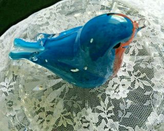 Langham Glass EASTERN BLUE BIRD Figurine Signed by the Artist - Paul Miller 6