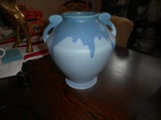 vtg roseville carnelian drip ware vase marked 12 4