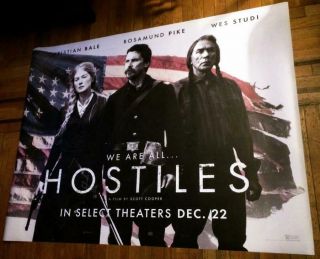 Hostiles 5ft Subway Movie Poster 2017 Christian Bale Scott Cooper