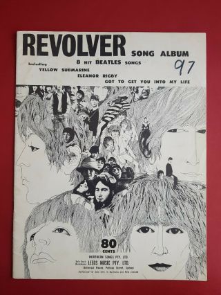The Beatles Sheet Music Book Vintage 1966 Australia Revolver