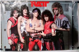 Rare Ratt 1984 Funky Enterprises Neil Zlozower Promo Poster 34 " Wx22 " H Metal