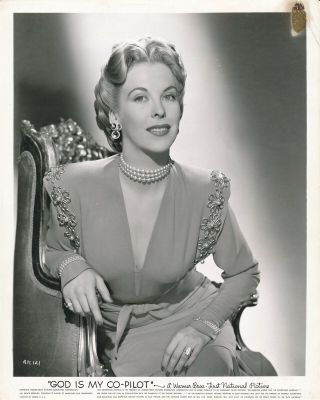 Andrea King 1945 Warner Bros 8 X 10 Glamour Photo God Is My Co - Pilot Vv