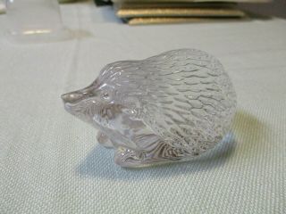 Vintage Waterford Crystal Hedgehog Figurine Paperweight