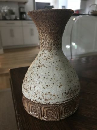 Vintage Puerto Rico Los Artesanos Art Pottery Vase Mid Century Modern