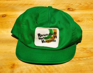 Vtg Roundup Herbicide Monsanto K Brand Snapback Hat