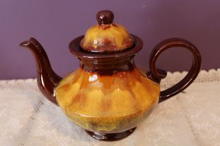 Blue Mountain Pottery Harvest Gold Teapot - Aladdin Style