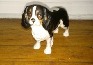 Vintage 7 " Beswick King Charles Spaniel Dog Porcelain Figurine Matt Finish