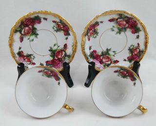 Vintage Royal Sealy China 2 Tea Cups And Saucers Japan