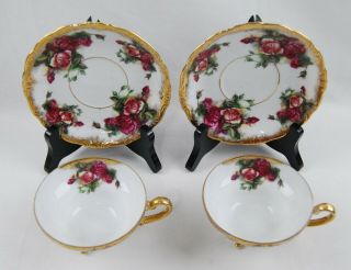 Vintage Royal Sealy China 2 Tea Cups and Saucers Japan 3
