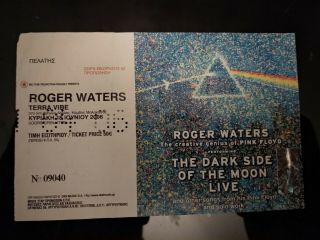 Pink Floyd Roger Waters Dark Side Of The Moon Live In Athens Ticket 8.  6.  06 Rock
