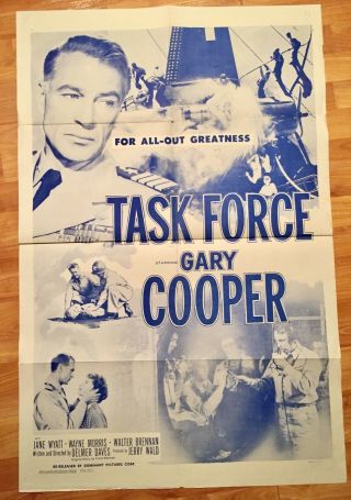 R1956 - Gary Cooper - Task Force - Movie Poster 27x41 1 Sheet