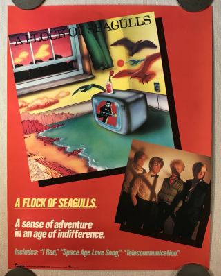 A Flock Of Seagulls Poster,  Sense Of Adventure,  Promo,  Rolled,  1982 22x17