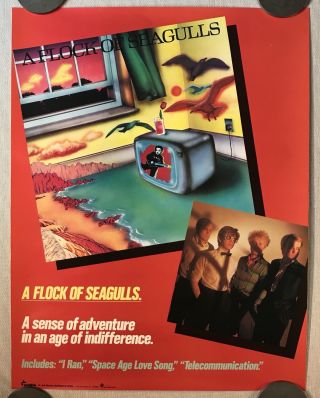 A Flock Of Seagulls Poster,  Sense Of Adventure,  Promo,  Rolled,  1982 22x17 2