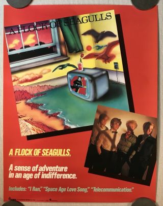 A Flock Of Seagulls Poster,  Sense Of Adventure,  Promo,  Rolled,  1982 22x17 3