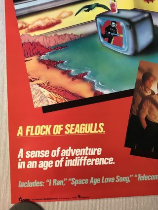 A Flock Of Seagulls Poster,  Sense Of Adventure,  Promo,  Rolled,  1982 22x17 5