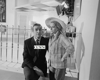 Sean Connery With Luciana Paluzzi On The Set Of James Bond Movie 