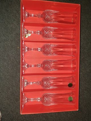 Set Of 6 Cristal D’arques Lclongchamp Crystal Champane Glasses