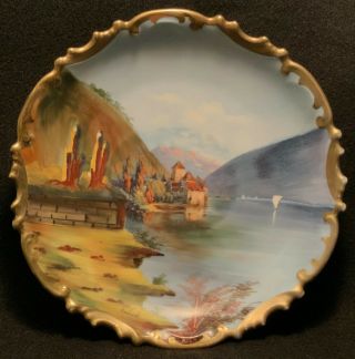 Antique 19th C.  Royal Vienna Hand Painted & Artist Signed Wall Display Plate