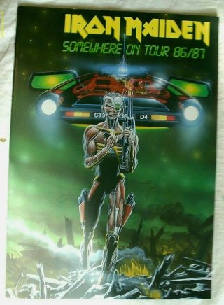 Iron Maiden Somewhere In Time Tour Programme With Fan Club Insert