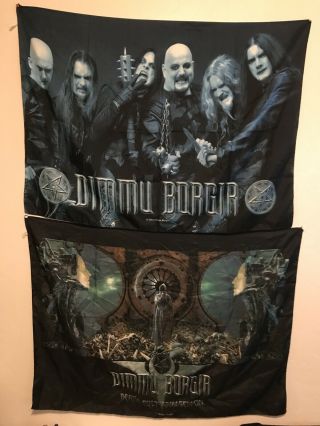 Dimmu Borgir - 2 Poster Flags,  Pantera,  Mayhem,  Behemoth,  Amon Amarth Rare Oop