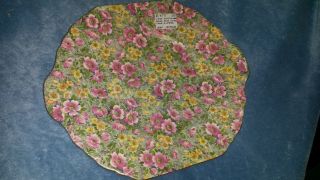 Lord Nelson Ware Briar Rose Chintz Cake Platter Made In England