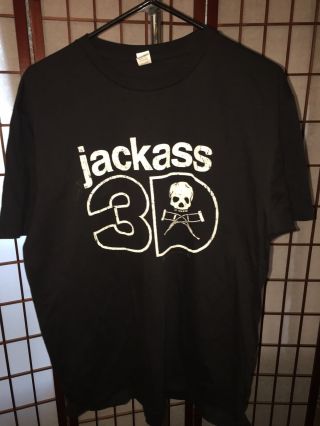 Jackass 3 - D Skull Movie Promo T - Shirt Adult Without Tags