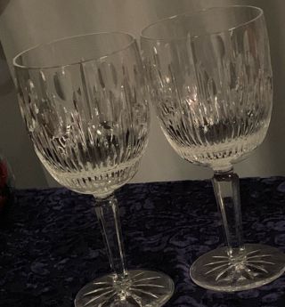 2 Lenox Shenandoah Crystal Water Goblets
