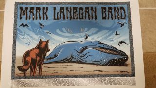 Mark Lanegan Band Signed Concert Poster Justin Hampton A/p