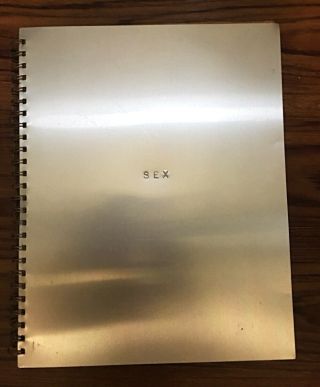 Madonna Sex Book 1992 Spiral Bound With Metal Cover