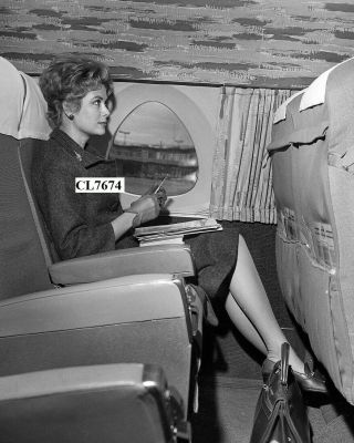 Princess Grace Kelly Of Monaco On The Plane At Orly Airport Photo