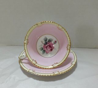 PARAGON DOUBLE WARRANT PINK ROSE DEMITASSE CUP and SAUCER 2