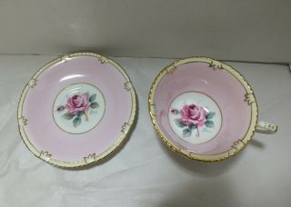 PARAGON DOUBLE WARRANT PINK ROSE DEMITASSE CUP and SAUCER 5