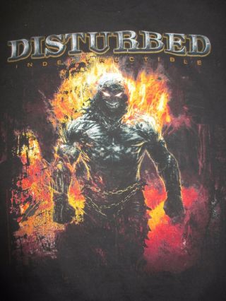 2009 Disturbed Indestructible Concert Tour (med) T - Shirt David Draiman