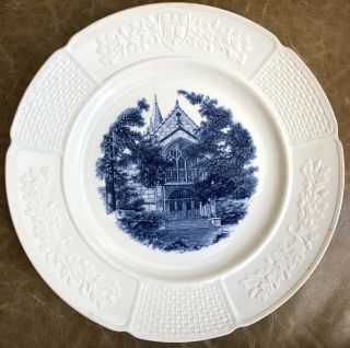 2 Wellesley College Wedgwood Blue,  Etruria Plates - The Chapel & College Hall 1936 5