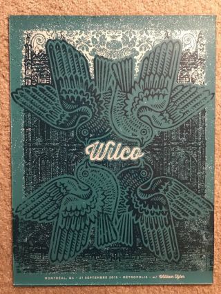 Wilco Montreal 2015 Concert Poster 24 X 18