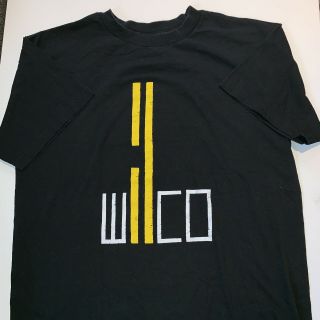 Wilco 2007 Sky Blue Tour Concert Band T - Shirt Black Yellow Size Med Jeff Tweedy