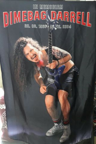 Pantera Dimebag Darrell Tribute 2 Flag Poster Wall Tapestry Cd Thrash Metal