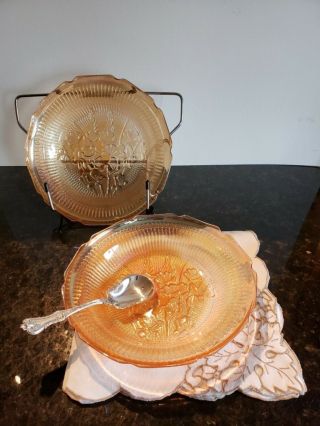 2 Iris And Herringbone Iridescent Soup Bowls