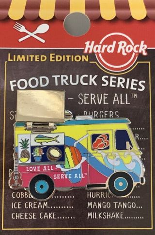 Hard Rock Cafe Honolulu 2019 3 - D Food Truck Series Pin On Card Le300 Hrc 520326