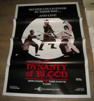 Rolled Dynasty Of Blood 1 Sheet Movie Poster Hi Grade David Chaing Martial Arts